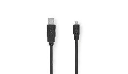 CORDON USB A MALE - MICRO USB B MALE 1M