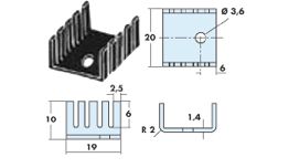 RADIATEUR POUR BOITIER TO-220 30°C-W