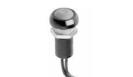 POUSSOIR ROND NOIR ETANCHE APEM A FIL 200MA 250V  4 PINS