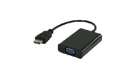 CONVERTISSEUR HDMI MALE VERS VGA FEMELLE  +  JACK 3.5MM FEMELLE 0.2M