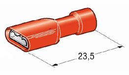 COSSE FEMELLE ISOLEE ROUGE 6,3X0,8MM