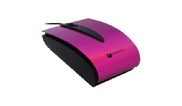 SOURIS OPTIQUE FILAIRE USB METAL CLIC ROSE