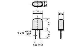 QUARTZ 6,4 MHZ HC18