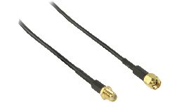 CABLE ANTENNE SMA MALE - SMA FEMELLE 3M NOIR