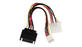 CABLE INFORMATIQUE ALIM SATA MALE 15B VERS MOLEX F + FDD 0.15M