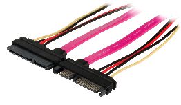 CABLE INFORMATIQUE SATA 7B+15B MALE VERS SATA 7B+15B FEMELLE