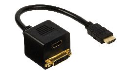 CORDON REPARTITEUR HDMI MALE-1DVI-D FEMELLE +1HDMI FEMELLE