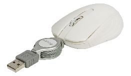 SOURIS( MINI) USB RETRACTABLE PISA SWEEX NPMI1080-01 BLANCHE