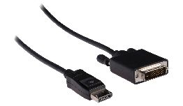 CORDON DISPLAYPORT MALE-DVI-D MALE 2M