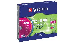 CD-RW 700MB 12X BOITE DE 5 VERBATIM