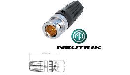 FICHE BNC 75 OHMS NEUTRIK NBNC75BUU11 POUR CABLE KX100 (SDI)