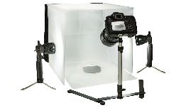 MINI STUDIO PHOTO 40X 40X 40CM AVEC 2 PROJECTEURS LEDS