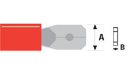 COSSE PLATE MALE 4.8MM