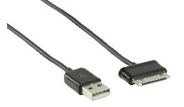 CORDON DATA USB 2.0 A - TABLETTE SAMSUNG 30PINS 1-2M