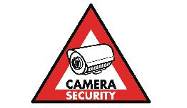 AUTOCOLLANT CAMERA DE SECURITE 123 X 148MM