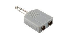 ADAPTATEUR JACK 6.35 MALE-2X6.35 FEMELLE STEREO OR BANDRIGE