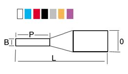 EMBOUT DE CABLAGE BLANC DIA. 2,5 MM 