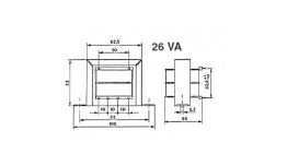 TRANSFO 220V-2X18V 40VA  1.1A