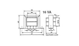 TRANSFO 220V-2X18V 16VA 