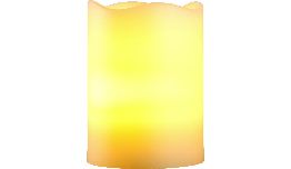 BOUGIE LED EN CIRE VERITABLE POLARLITE IVOIRE BLANC 7.5X10 CM 