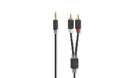 CORDON 2 RCA MALE-JACK 3.5 MALE STEREO 0.5M