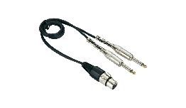 CORDON XLR FEMELLE 3P - 2 JACKS MONO 60CM PACCS 301322