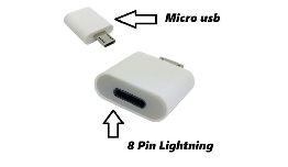 ADAPTATEUR LIGHTNING FEMELLE - MICRO USB MALE BLANC