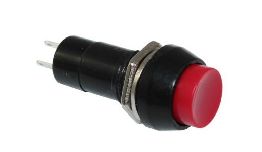 INTER POUSSOIR ROUGE ON-OFF DIA.12MM 1A 250V