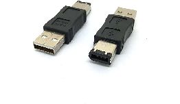 ADAPTATEUR FIREWIRE MALE 6 BROCHES - USB MALE