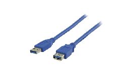 CORDON USB 3.0 A MALE-A FEMELLE 3METRES OR 