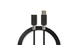 CORDON USB 3.0 A MALE-A FEMELLE 2METRES OR PLAT