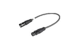 CABLE XLR MALE 5P-XLR FEMELLE 3P 0.30 M  SWEEX