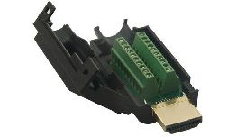 FICHE HDMI MALE AVEC CONNECTEUR A VIS