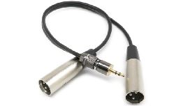 CORDON 2 XLR 3P MALE - JACK 3,5  MALE STEREO 0.3 M