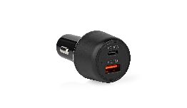 CHARGEUR ALLUME CIGARE  2-OUTPUTS 3.0 A USB - USB C NOIR 48 W