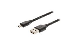 CORDON USB A MALE - MICRO USB B MALE 2M