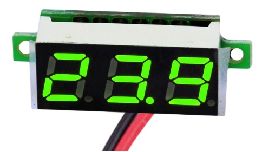 MINI VOLTMETRE NUMERIQUE 2.5 - 30V ( VERT )