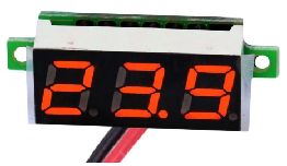 MINI VOLTMETRE NUMERIQUE 2.5 - 30V ( ROUGE )