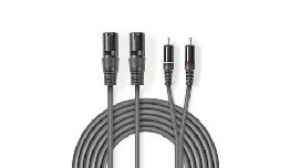 CORDON 2 RCA MALE-2 XLR MALE 1.5M 