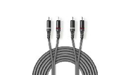 CORDON RCA-RCA 3M GRIS NEDIS