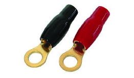 COSSE AUTO RONDE 10MM ROUGE-NOIR OR CABLE 8MM LA PAIRE