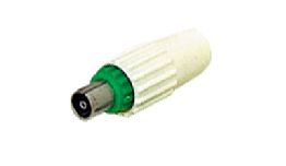 FICHE COAXIAL MALE DIAM. 9 VERTE A L'UNITE