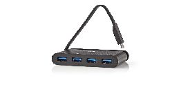 HUB USB C 3.1  USB 3.0 HUB 4-PORTS NOIR