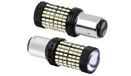 AMPOULE LED 12V  DOUBLE CONTACT BAIONNETTE BAY15D 1157 BLANCHE SUPER LUMINEUSE