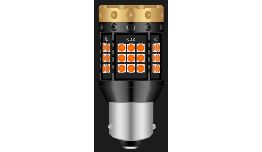 AMPOULE LED 12V  CLIGNOTANT P21W BAU15S ORANGE (LA PAIRE)