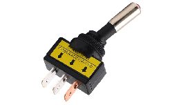 INTERRUPTEUR A LEVIER  ON-OFF 12V 20A AVEC VOYANT ROUGE