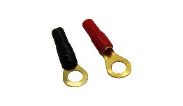 COSSE AUTO RONDE 8MM ROUGE-NOIR OR CABLE 4MM LA PAIRE