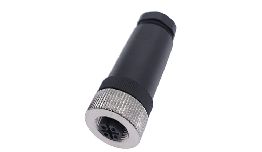 CONNECTEUR M12 FEMELLE 8 PINS PG9 (CABLE 7-9MM)