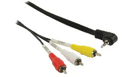 CORDON 3 RCA-JACK MALE 3.5MM 4P 1M