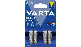 PILE AAA LITHIUM VARTA 4ER BLISTER